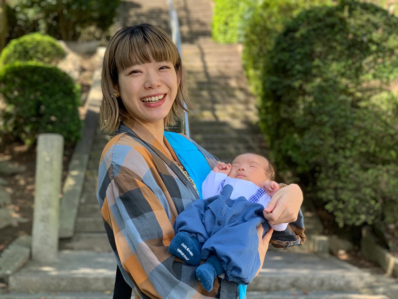 イラストレーター・角裕美さんの、赤ちゃんと一緒。「...