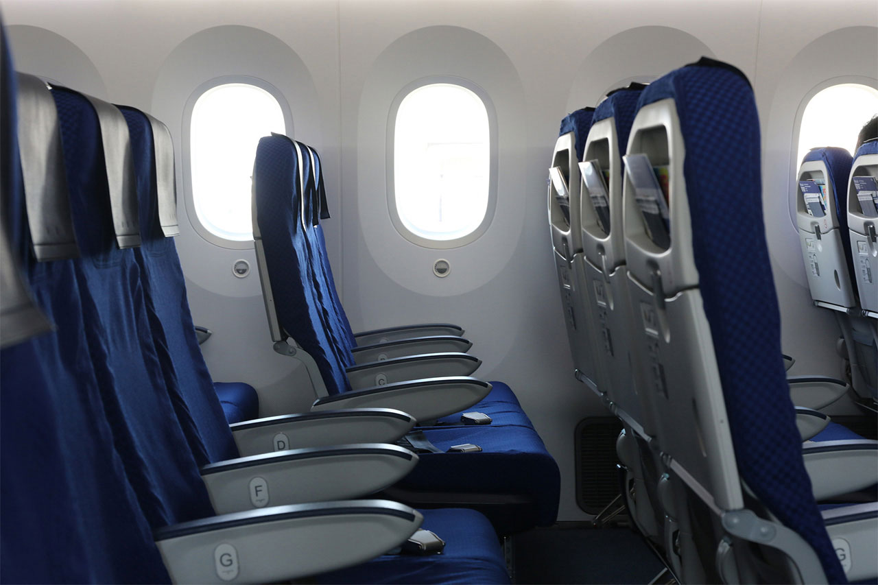 飛行機の座席の画像